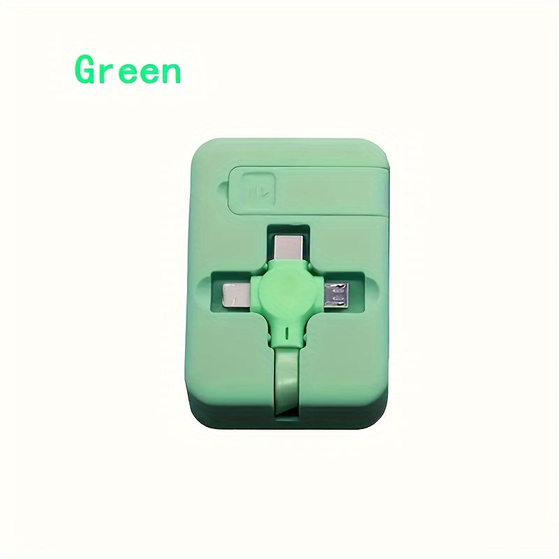 3-in-1 Phone Holder Data Cable with Fast Charging and Data Sync for Smartphones