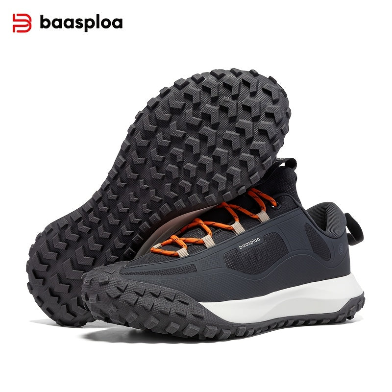 Men's Trail Running Shoes All-Season Breathable Mesh Non-Slip Tire Sole Outdoor Casual