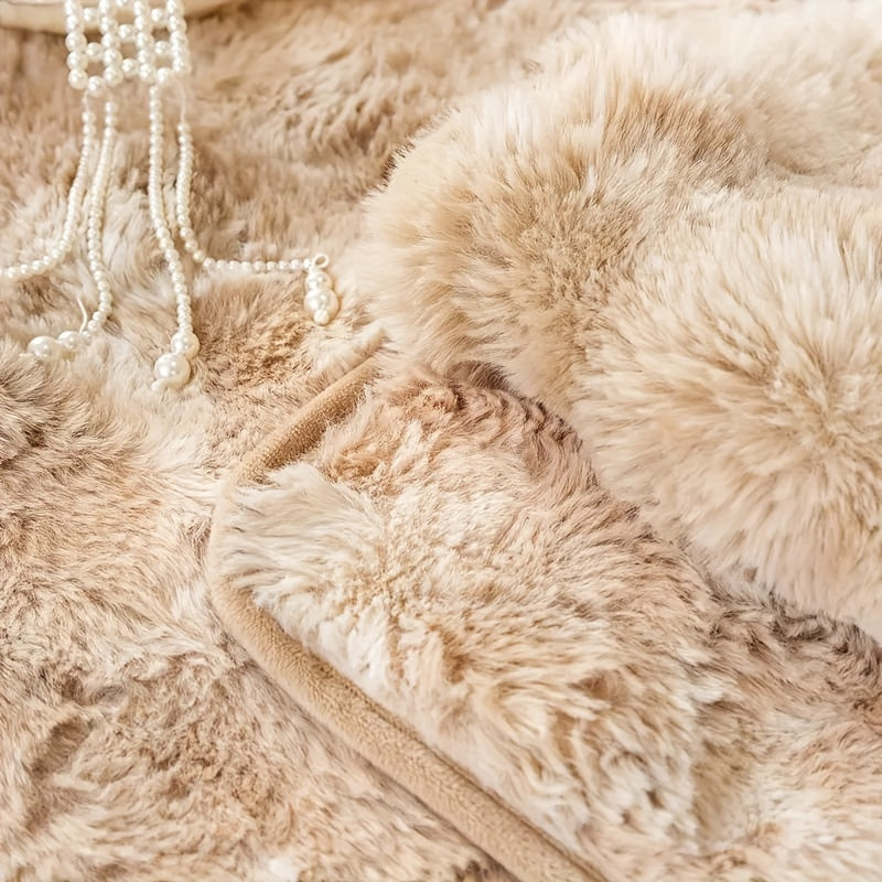 Funda de sofá de terciopelo en degradado beige y marrón, antideslizante, apta para mascotas, para salón y dormitorio