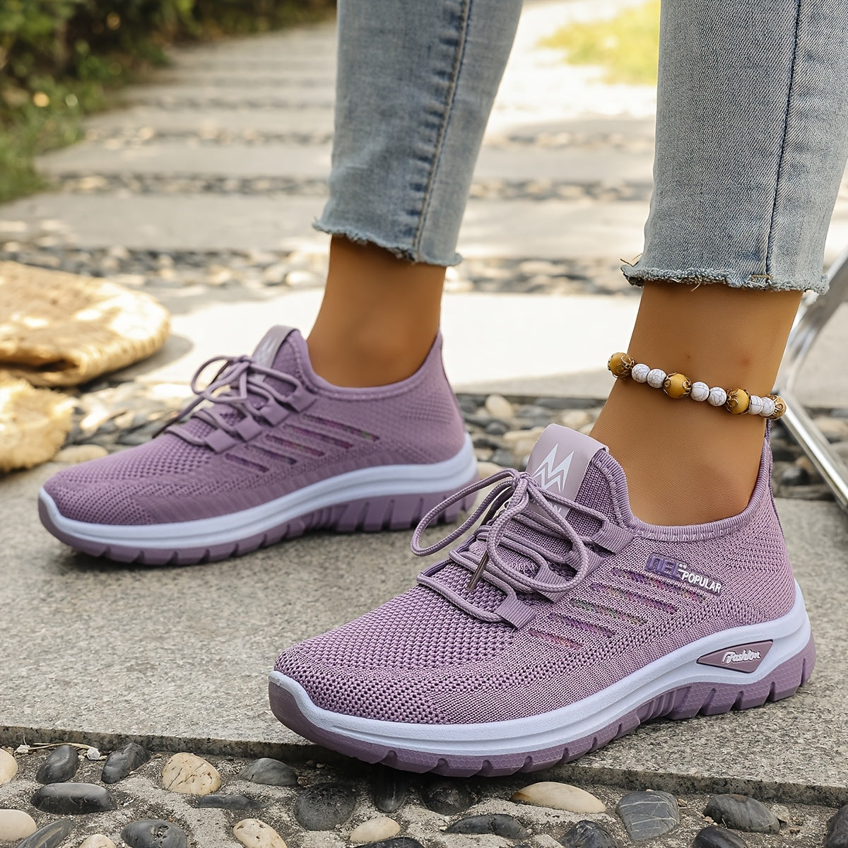 Women's Casual Slip-On Sneakers Breathable Mesh Lightweight Comfortable