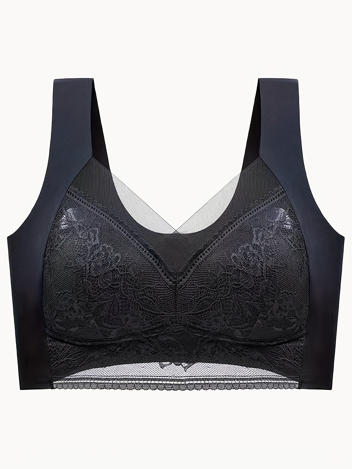 Ayollar uchun ichki kiyim va ichki kiyimlar uchun to'liq qoplamali va ko'taruvchi, mustahkam gullar bilan to'ldirilgan simsiz tank brasi