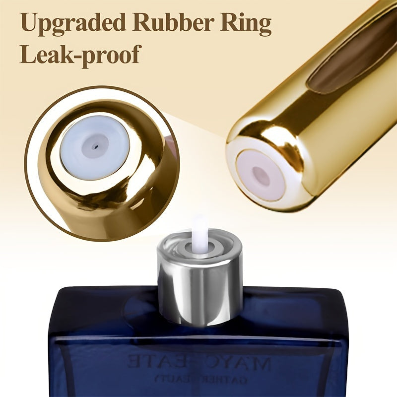 Mini Refillable Aluminum Perfume Atomizer Set 3 Pack 5ml Portable Travel Refillable