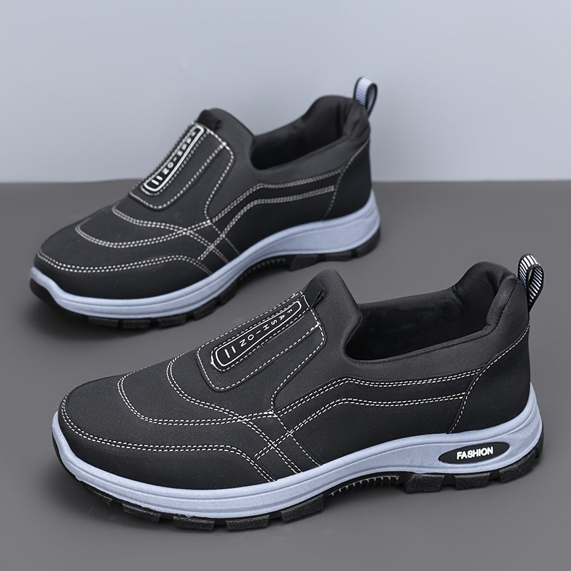 Men's Casual Fabric Loafers and Sports Shoes All-Season Round Toe