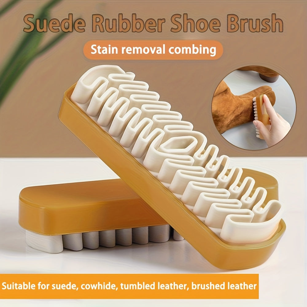 Unisex Suede and Horsehair Shoe Cleaning Brush 1/3pcs Soft Faux Leather Cleaner
