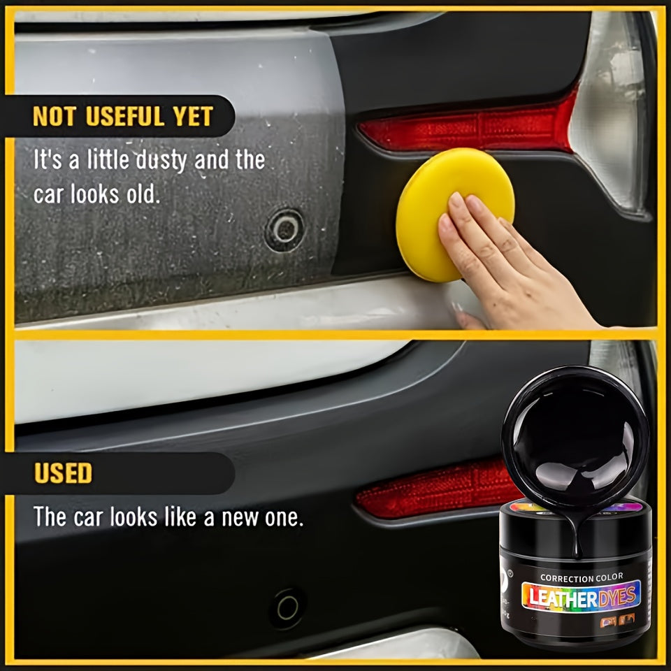 Car Plastic Repair Paste Kit Black Long-Lasting Coating Restores Original Gloss