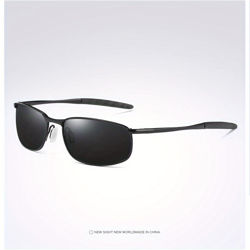 Men's Polarized Metal Frame Sunglasses for Driving and Sun Protection