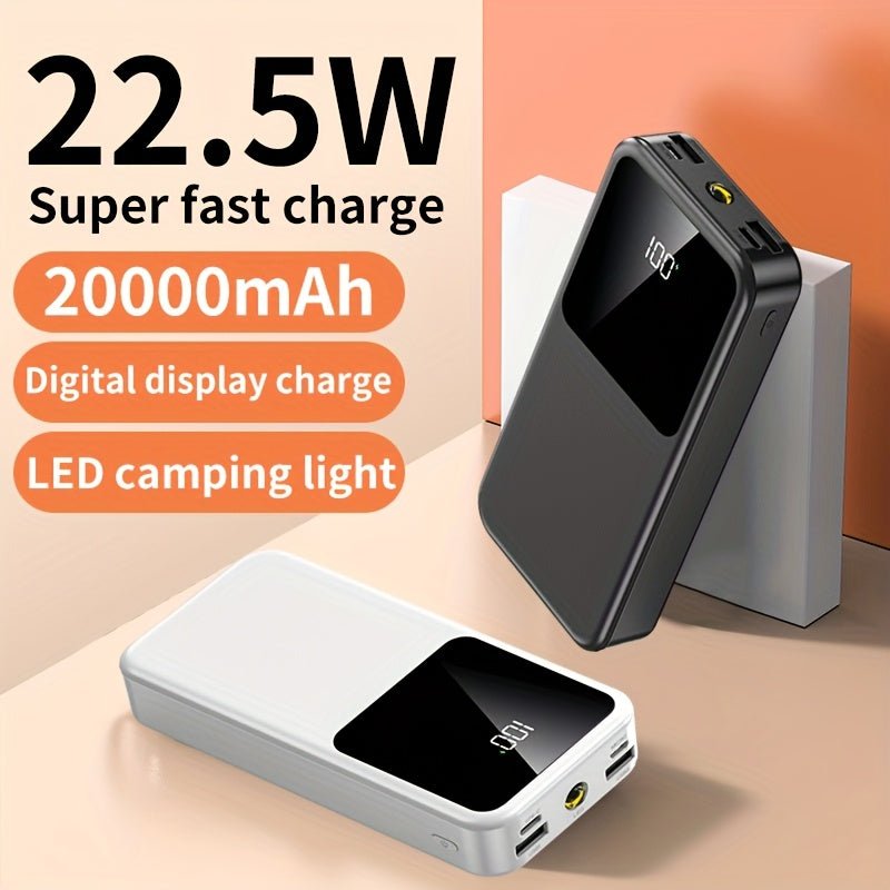 20000mAh Power Bank Fast Charging LED Display Dual Input Output Portable
