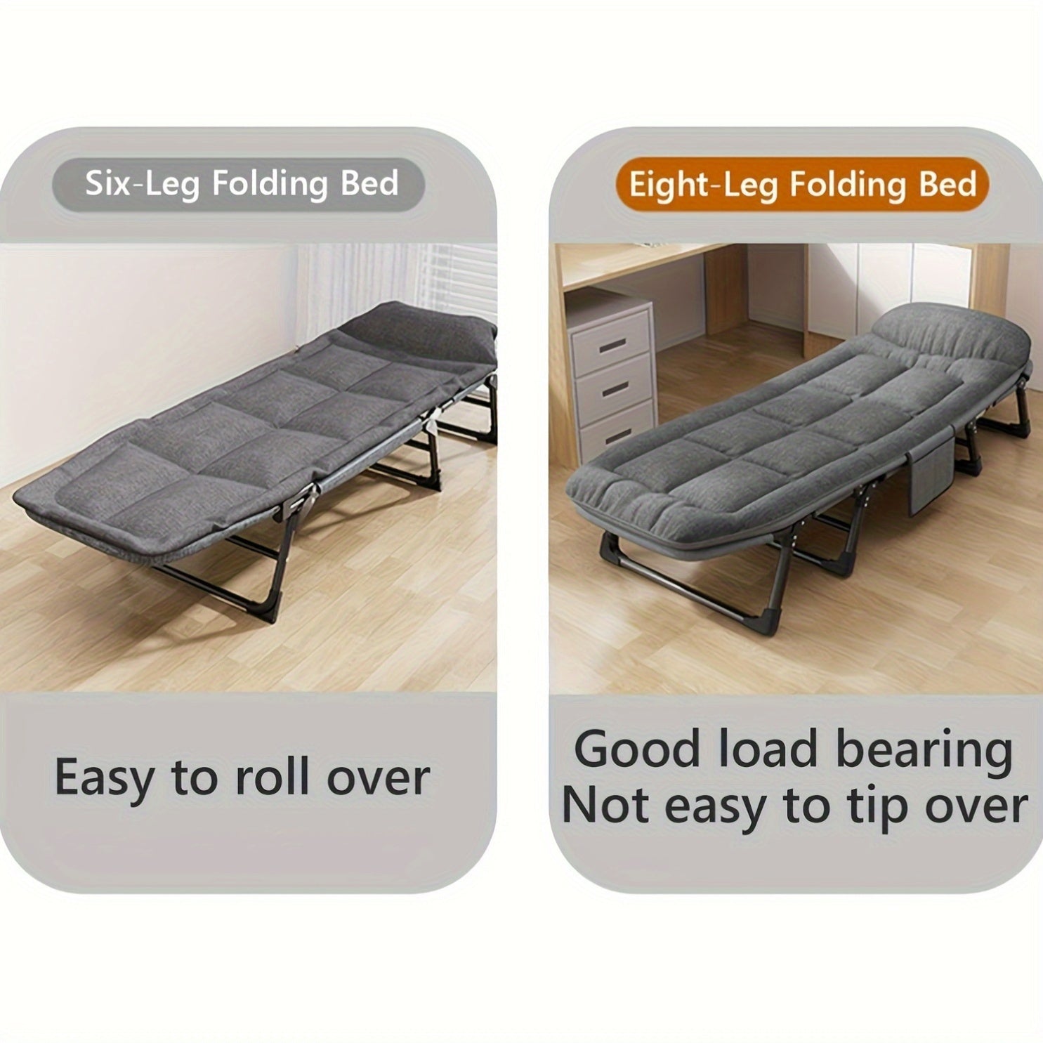 Foldable Single Sofa Bed for Camping Travel with Soft Cushions and Pillows