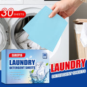 Hojas de detergente para ropa con eliminación de manchas y aroma fresco para hogar, viajes en RV, livianas y portátiles