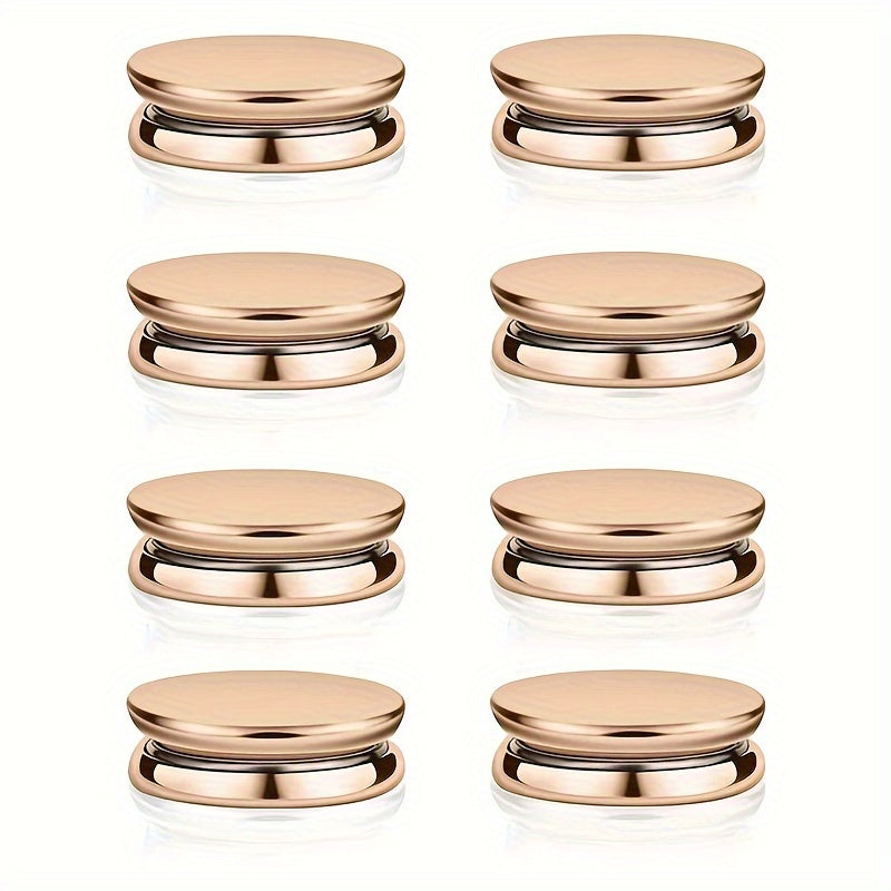 Set of 8 Electroplated Alloy Brooch Pins for Hijab with Magnetic Closure Modern Design