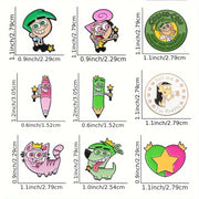 9 ta yoqimli hayvonlar metall belgilari to'plami - noyob multfilm qalam dizayni - do'stlaringiz uchun kitob sumkalariga, zargarlik buyumlariga, kiyimlarga va boshqalarga qo'shish uchun mukammal sovg'a!