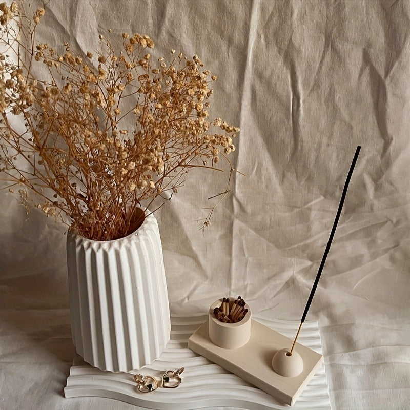 Silicone Mold for Striped Cylinder Vase and Pen Holder Epoxy Resin Craft