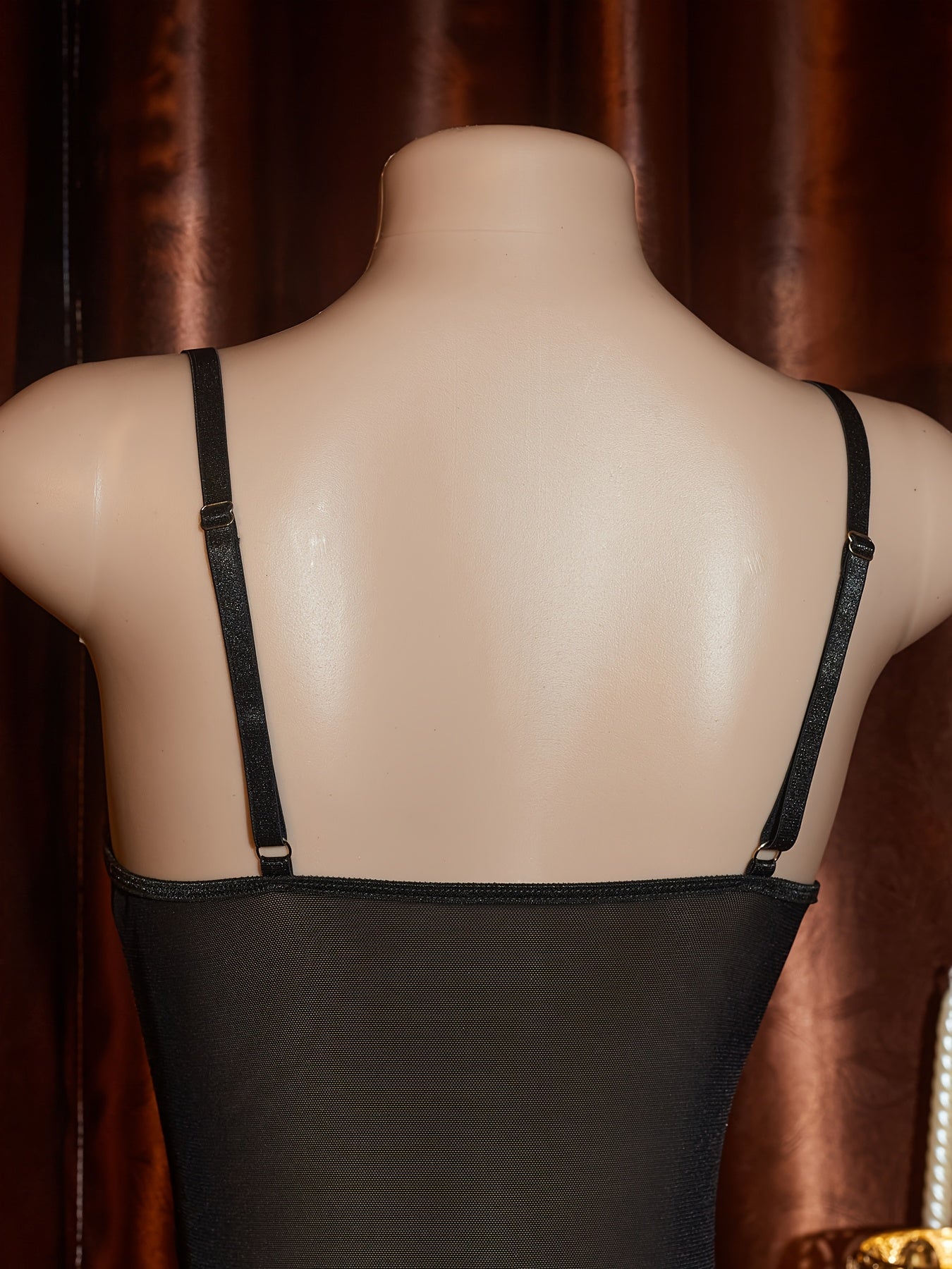 Body de encaje asimétrico para mujer de tallas grandes