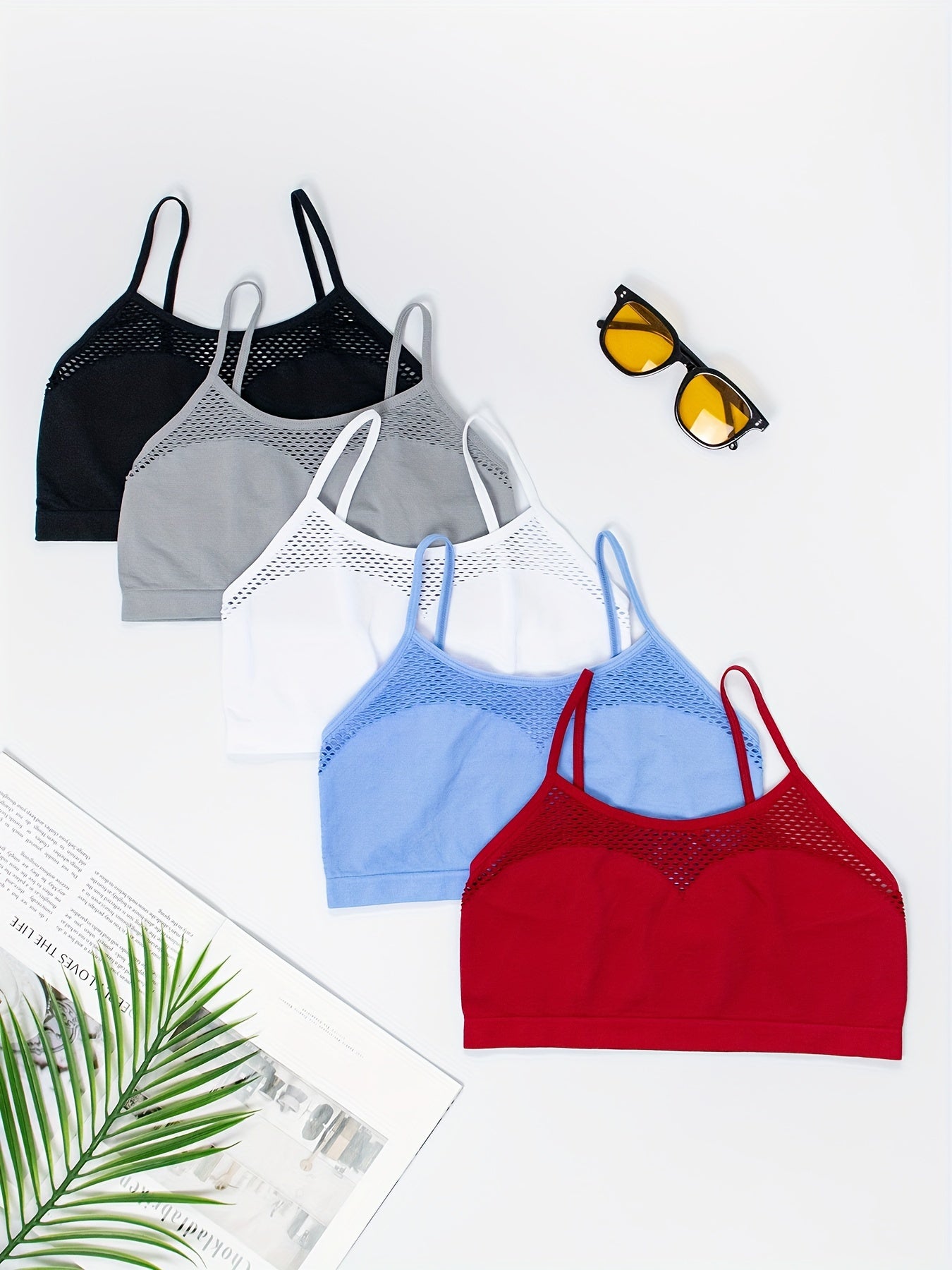 5-dona Rangli Moda Ichki Kiym, Bo'sh Tikuvli, Zamonaviy Teshik Ventilyatsiya Ko'ylagi va Ayollar Ichki Kiymi