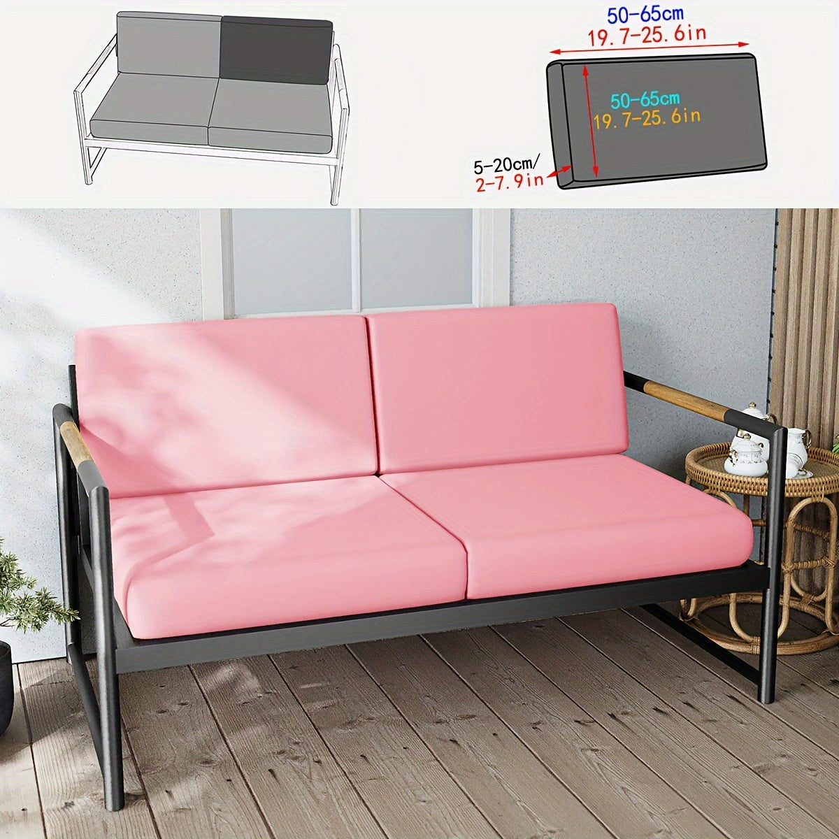 Водонепроницаемый чехол для уличной подушки из молочного волокна для садовой мебели на веранде