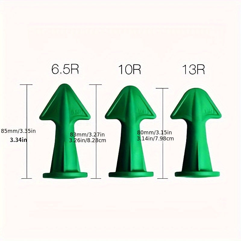 3pcs Green Plastic Grout Sealant Nozzles for Tile Joints and Floor Cleaning