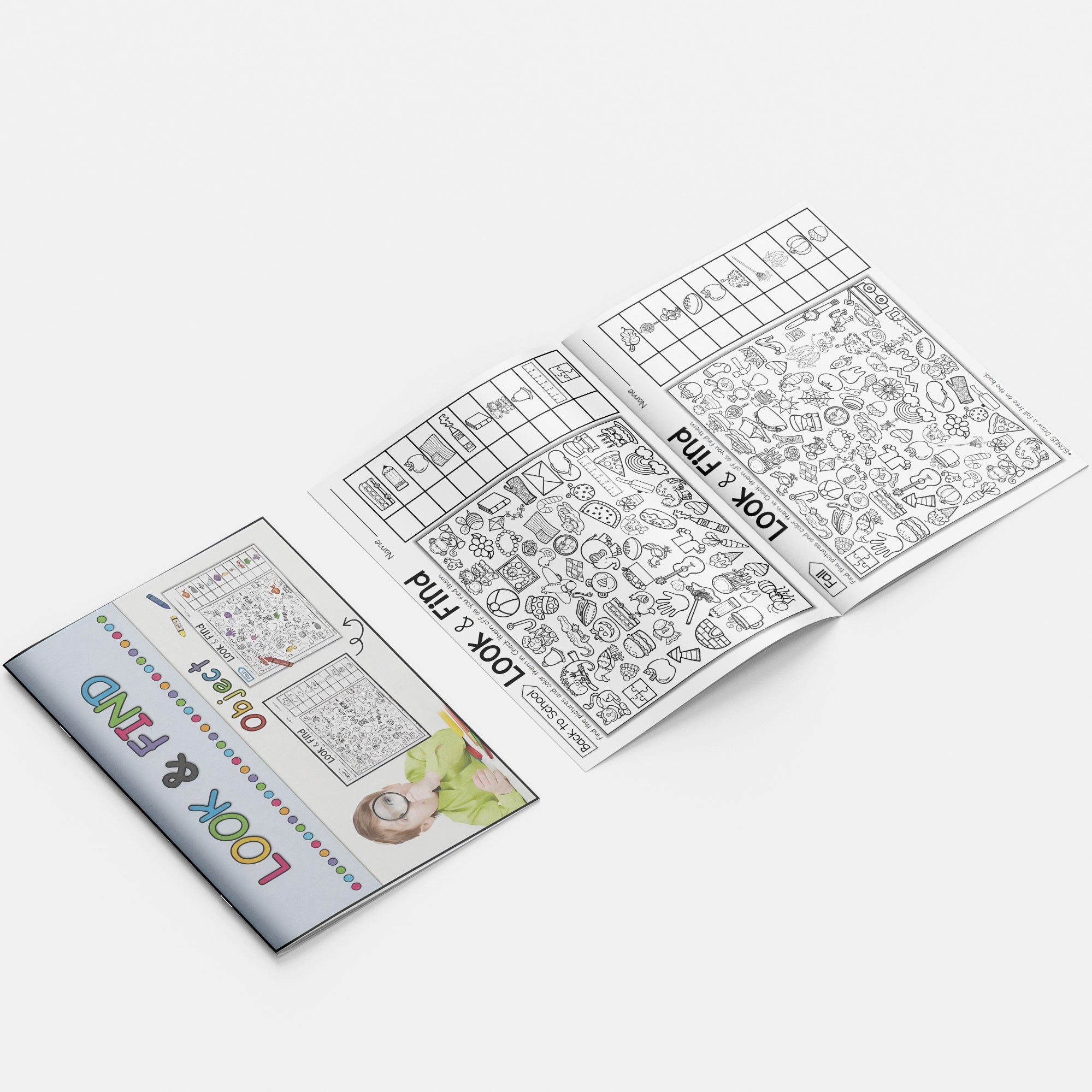 Children's Hidden Object Book for Focus Attention Observation Skills Interactive Activity