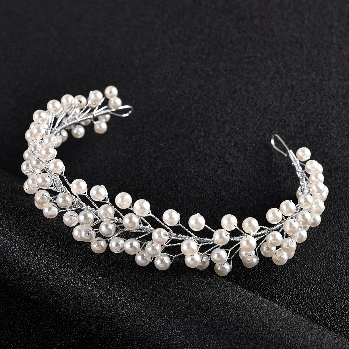 Bridal Wedding Hair Accessories with Pearl Chain for Cross-Border Europe and America