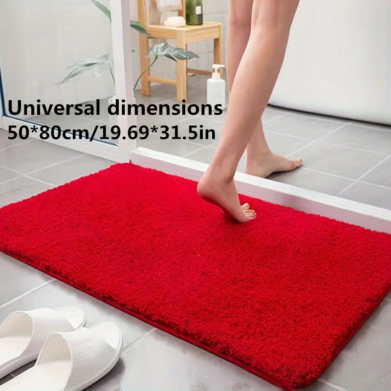 Thickened Plush Absorbent Non-Slip Bathroom Bathtub Rug