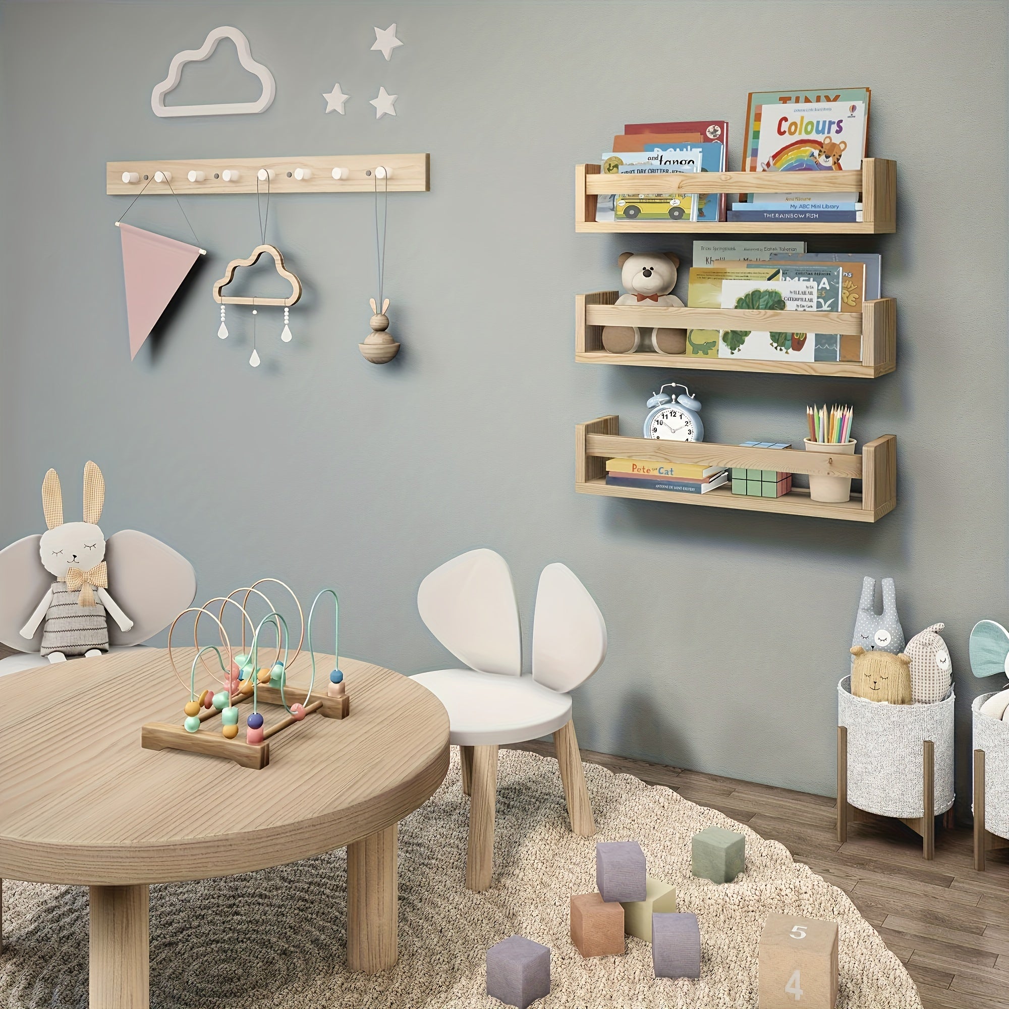 Estante flotante para libros, montaje en pared para decorar, organizar y regalar en festividades