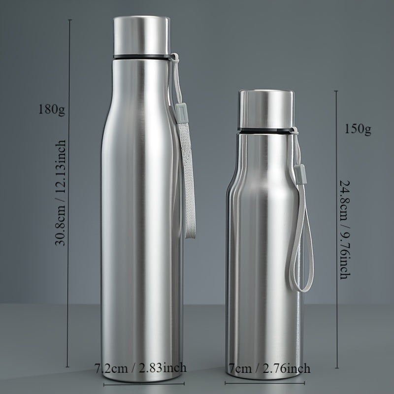 Stainless Steel Water Bottle 750ml 1000ml Lightweight PVC-Free for Travel and Fitness