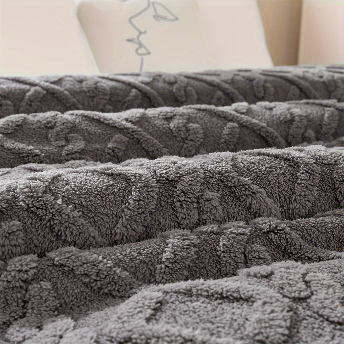 Cozy Embossed Sweater-Style Blanket for Winter and Holiday Occasions