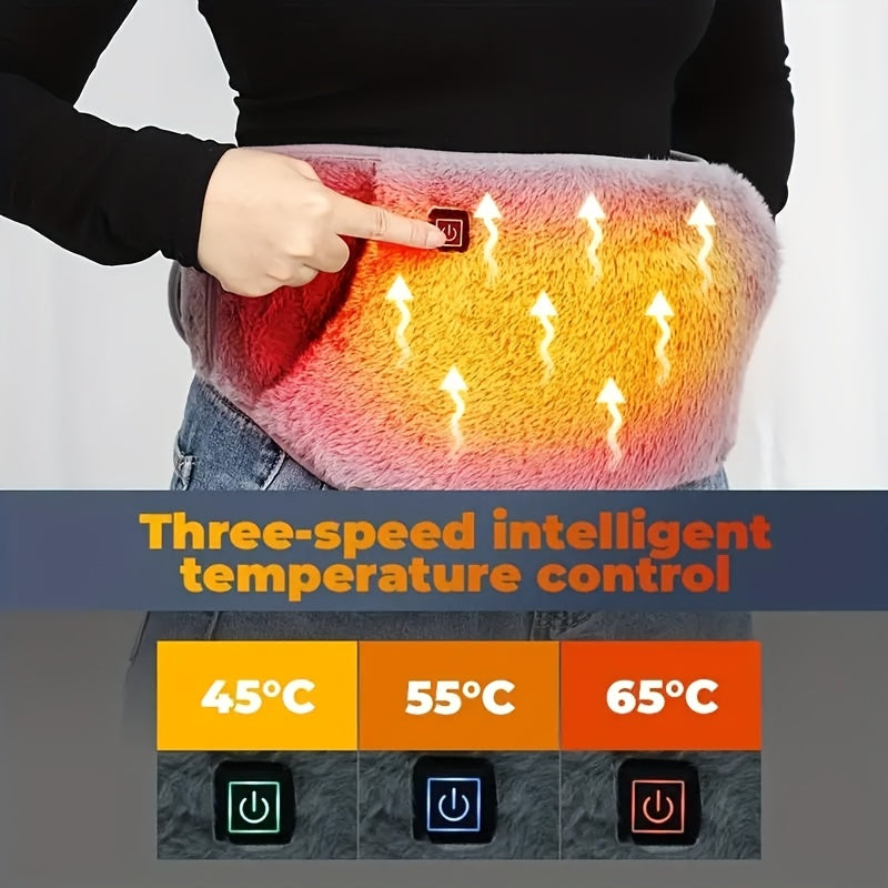Electric Heating Belt for Waist USB-Powered Adjustable Temperature Indoor Use