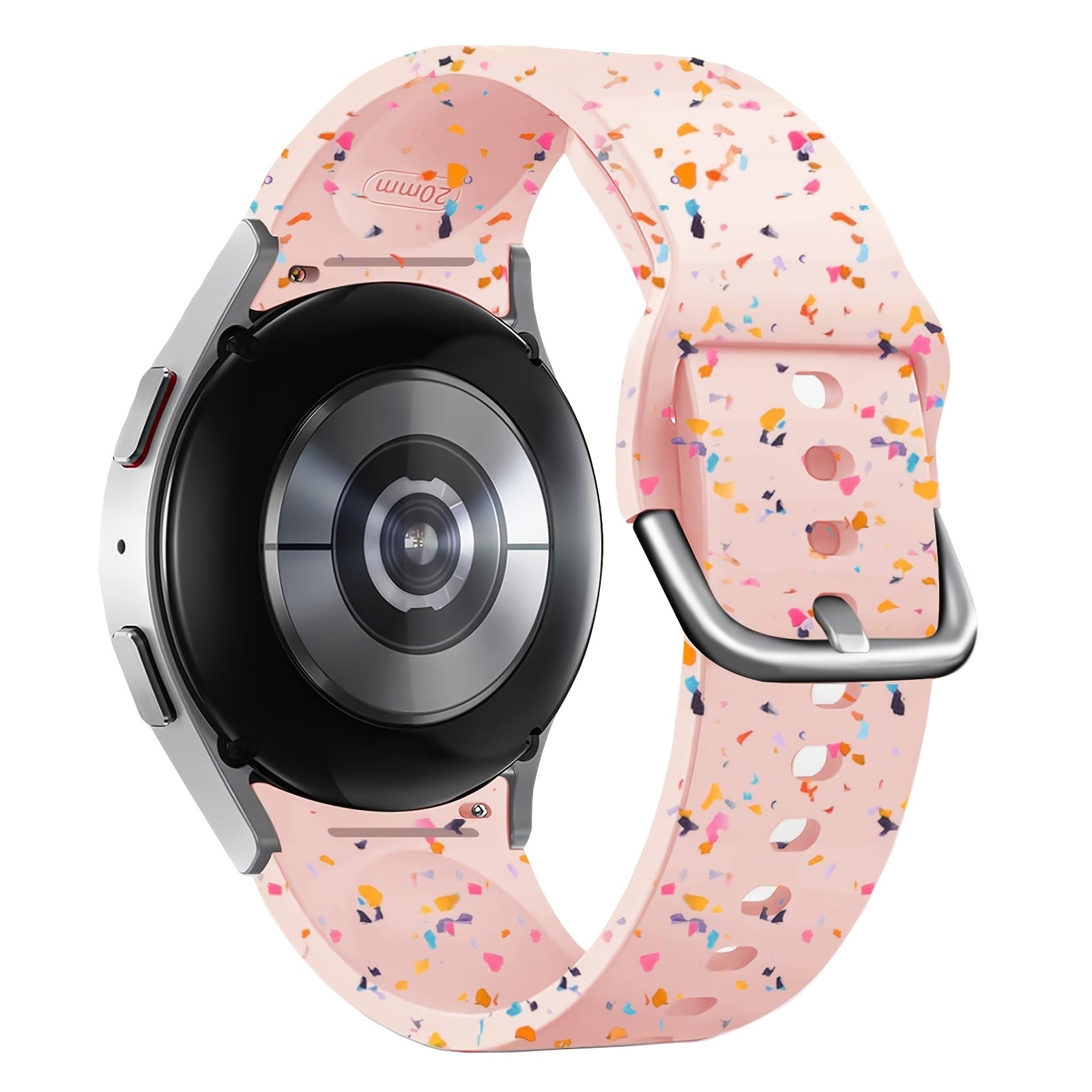 Samsung Galaxy Watch 4/5/6 uchun rang-barang silikon bilaguzuk, sozlanadigan kamar, erkaklar va ayollar uchun