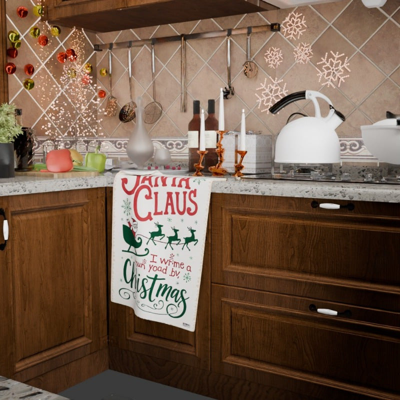 Festive Christmas Kitchen Towel 18x66cm Soft Holiday Decor