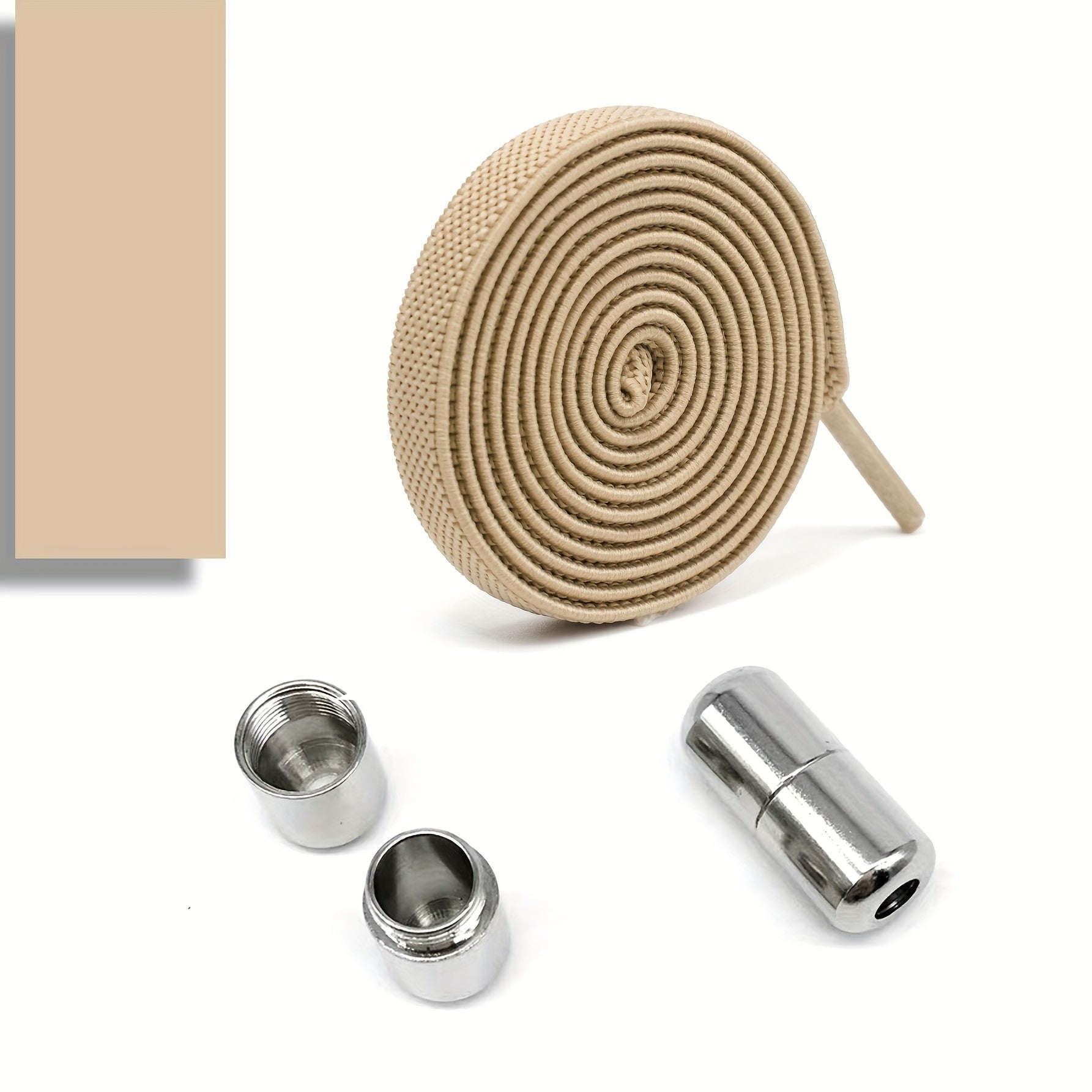 Elastic No-Tie Shoe Laces for Adults with Golden Capsule Buttons