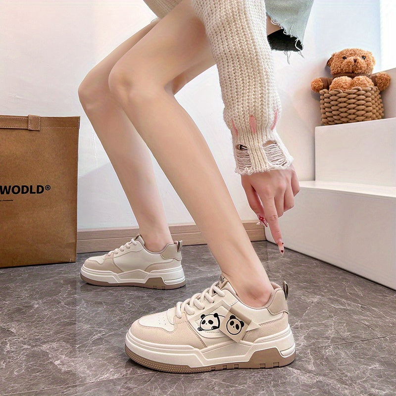 Women's Casual Thick-Soled Sneakers Spring 2025 Panda Style Alex Shoes