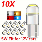 10pcs LED License Plate Bulbs 6000K COB Dome Lights Clear Acrylic