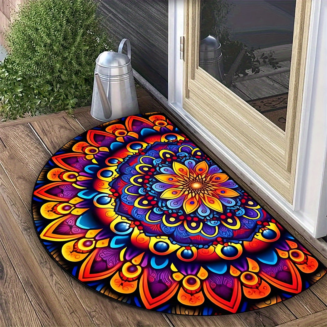 Bohemian Mandala Doormat Non-Slip Polyester Entryway Kitchen Bathroom Decor