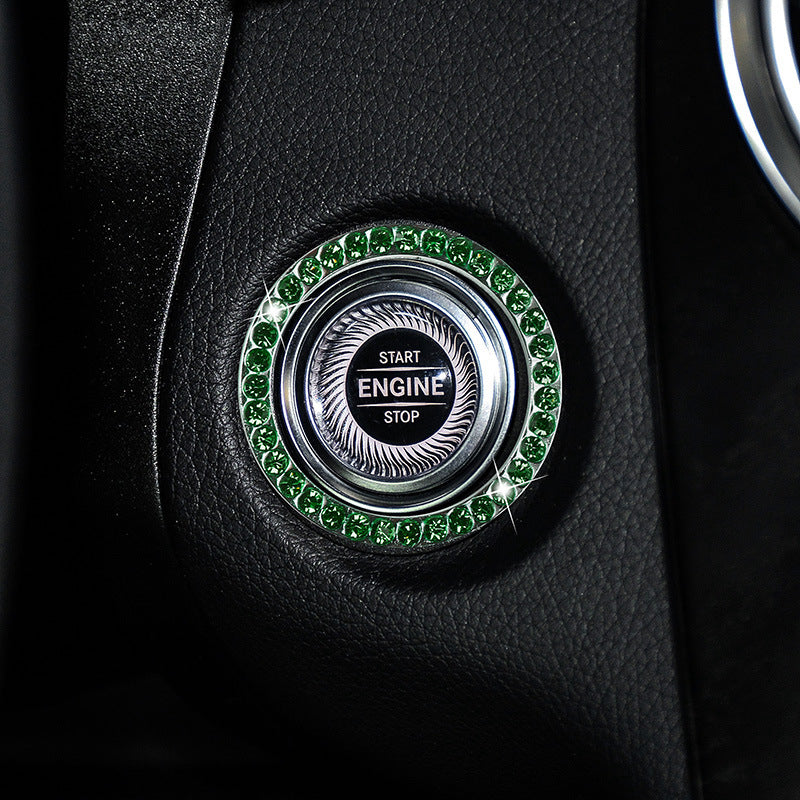 Universal Zinc Alloy Sparkle Ignition Button Cover for Cars