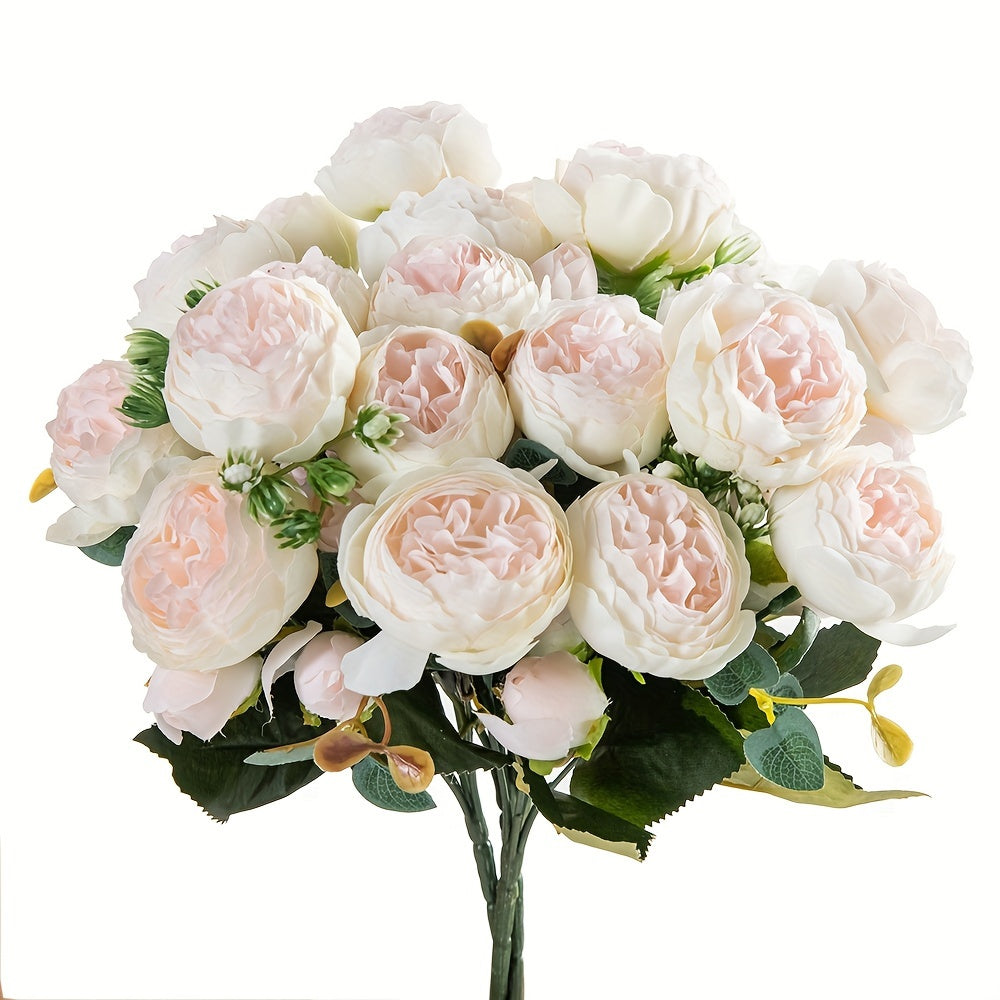 Винтажный искусственный цветок пиона, набор из 3 штук, идеален для семейных свадеб и вечеринок с премиум устойчивостью к окислению.