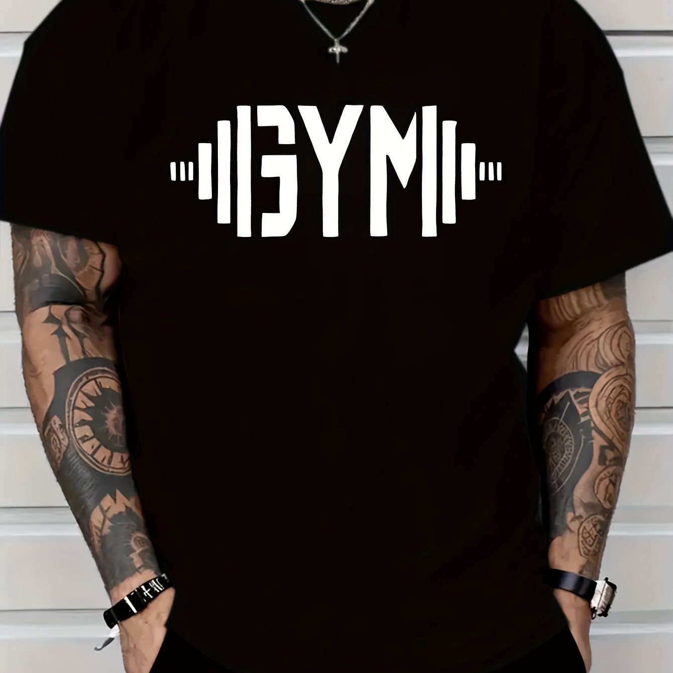 Мужская футболка большого размера для спортзала, короткий рукав, круглый вырез, полиэстер, трикотаж, повседневная уличная одежда