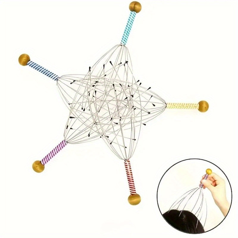 Qo'lga olinadigan Octopus massaj boshliqi chuqur dam olish va stressni kamaytirish uchun, batareyalar talab qilinmaydi.