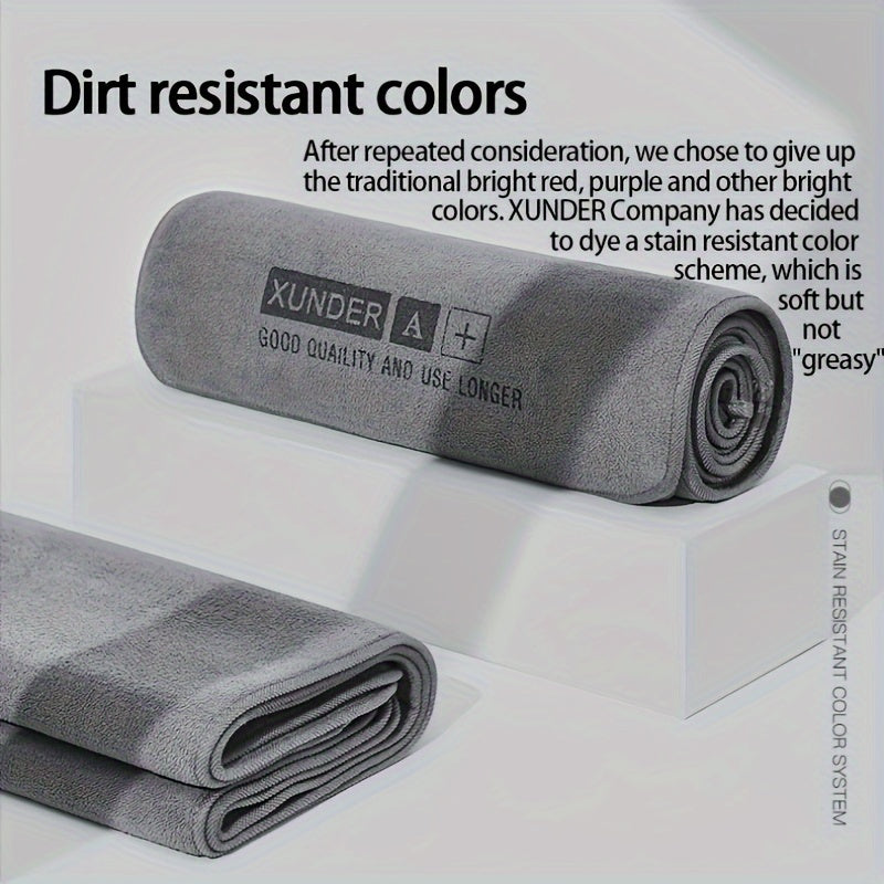 Микрофибровое автомобильное полотенце двухстороннее, впитывающее воду, износостойкая моющая ткань