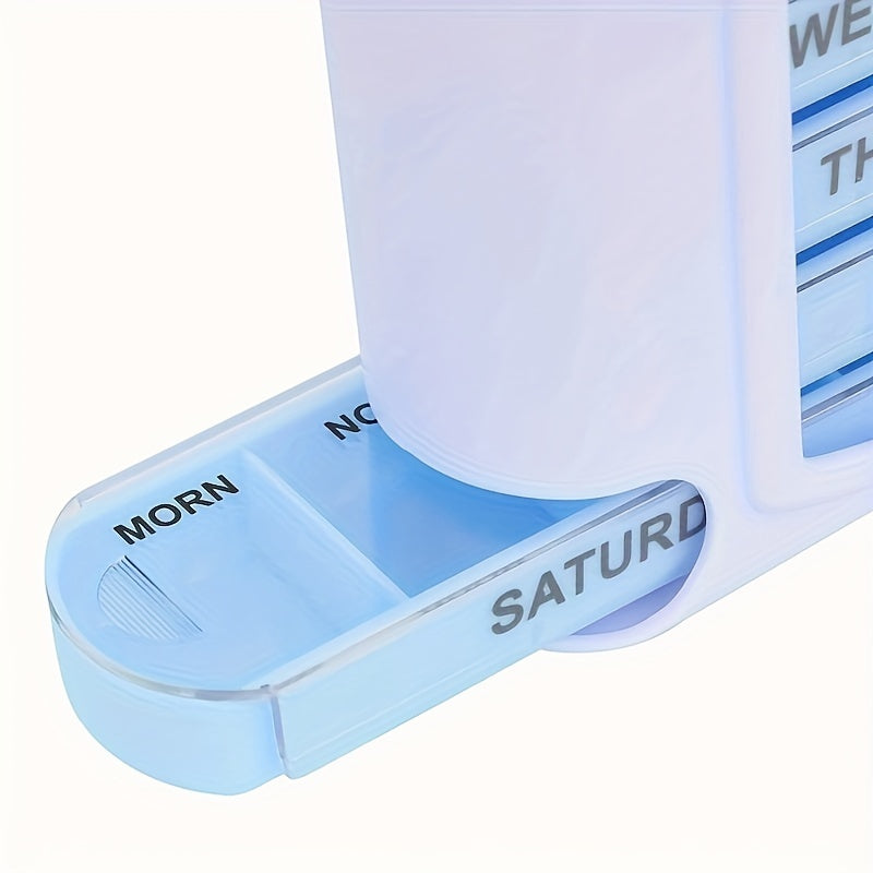 Unisex Plastic 28 Grid Detachable Pill Box with Seal Storage Organizer