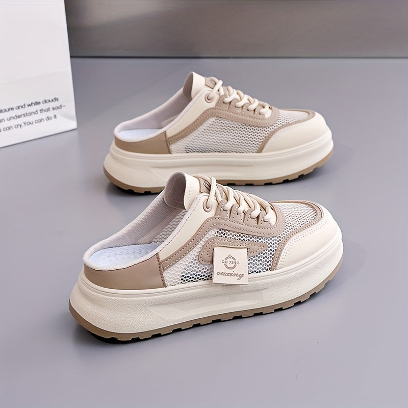 Women’s Casual Thick-Soled Height-Increasing Sports Shoes with Flat Toe