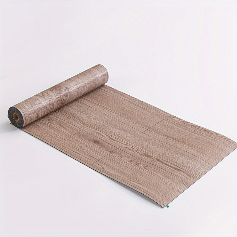 3D Retro Wood Grain Vinyl Floor Stickers Waterproof Peel and Stick Durable Easy to Clean for Home Rooms