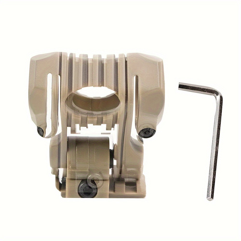 25mm sozlanadigan chiroq o'rnatgich, kasklar va baliq ovlash tayoqlariga, qora, bardoshli ABS