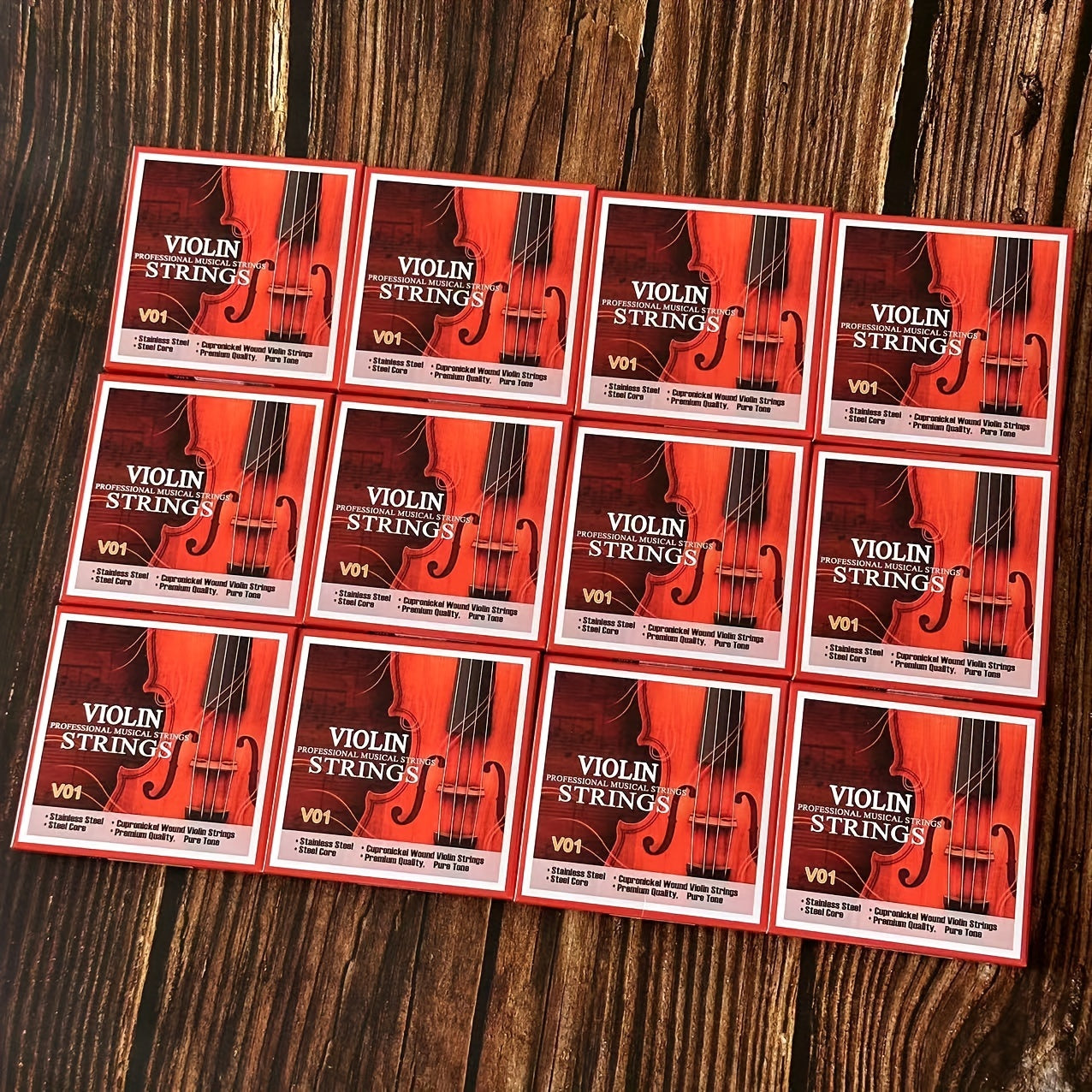 Juego completo de cuerdas para violín G D A E, núcleo de acero, recubiertas de cuproníquel, calibre medio