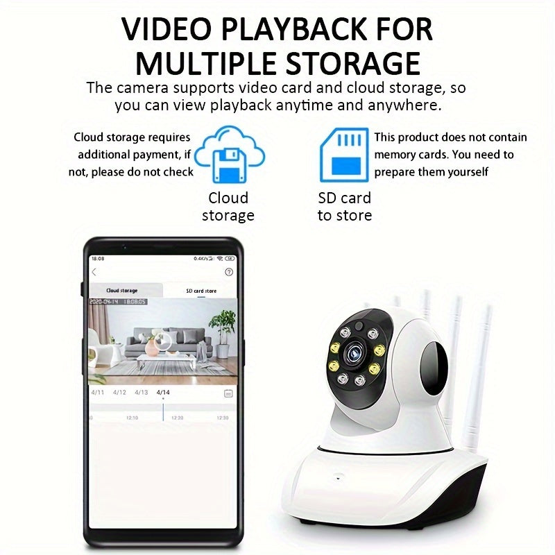 Wireless Indoor PTZ Security Camera with Two-Way Audio 1080P HD WiFi