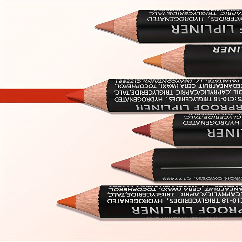 Женский матовый водостойкий карандаш для губ из бархата, стойкий, красно-коричневый