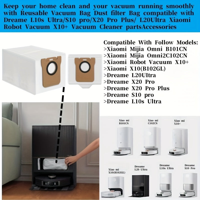 Set of 10 Sealed Dust Bag Replacements for Robot Vacuum Cleaners