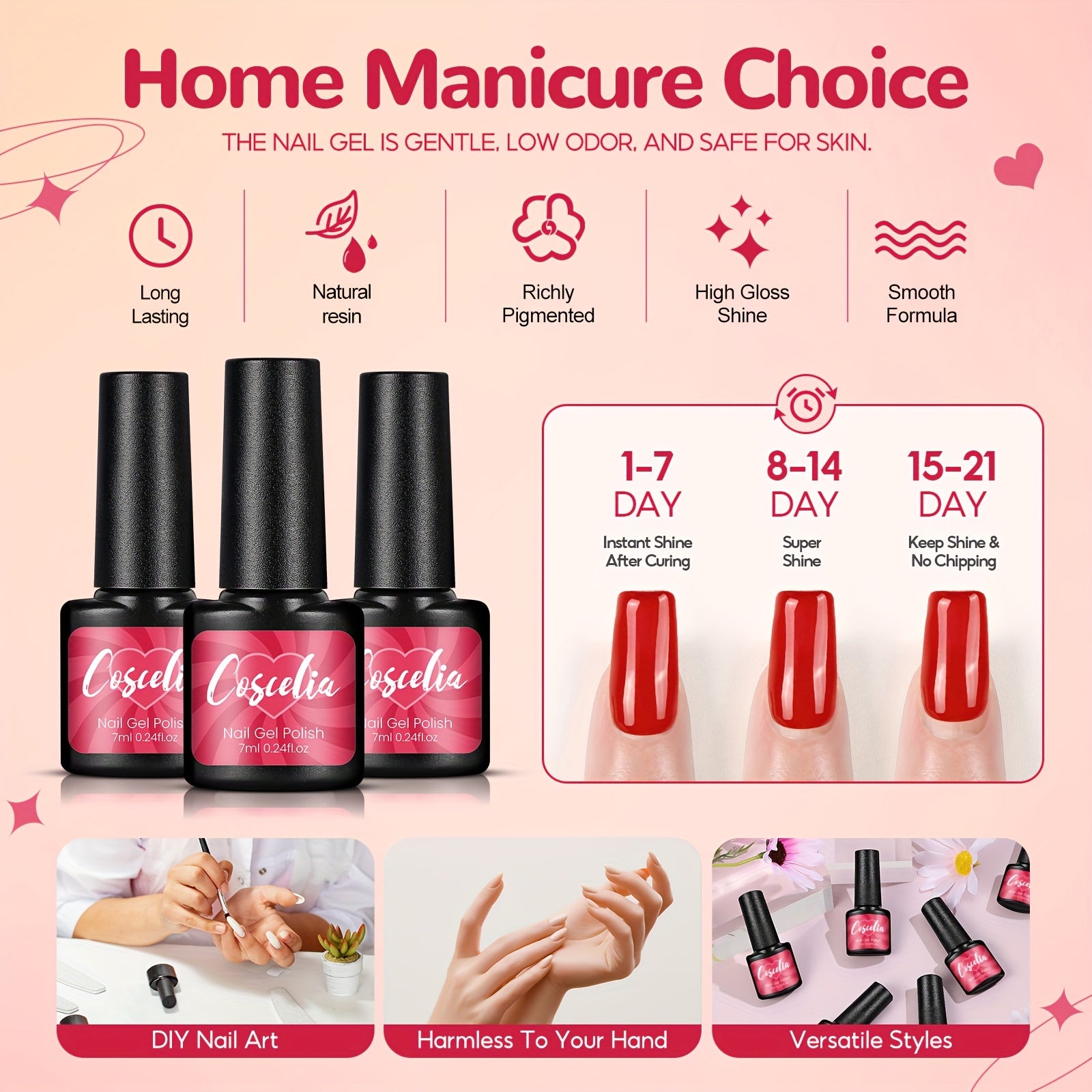 15 Rangi Gel Lak bilan to'plam, UV LED lamp va elektr lakli burg'ulash mashinasi bilan, hayvonlarga zarar yetkazmaydigan vegan