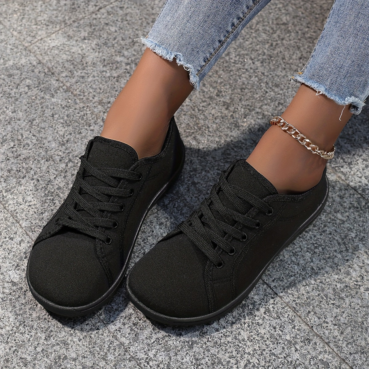 Unisex Barefoot Sneakers Minimalist Breathable Fabric Low-Top Black Red Green Blue Pink White