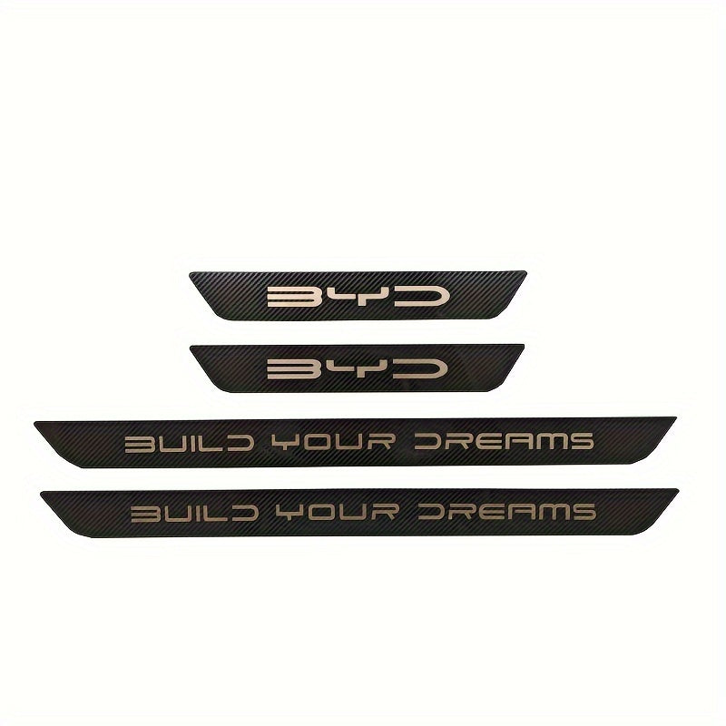 4Pcs zanglamaydigan po'latdan yasalgan oyoq pedali sill chiziq avtomobil uchun xush kelibsiz anti-chizish aksessuarlari