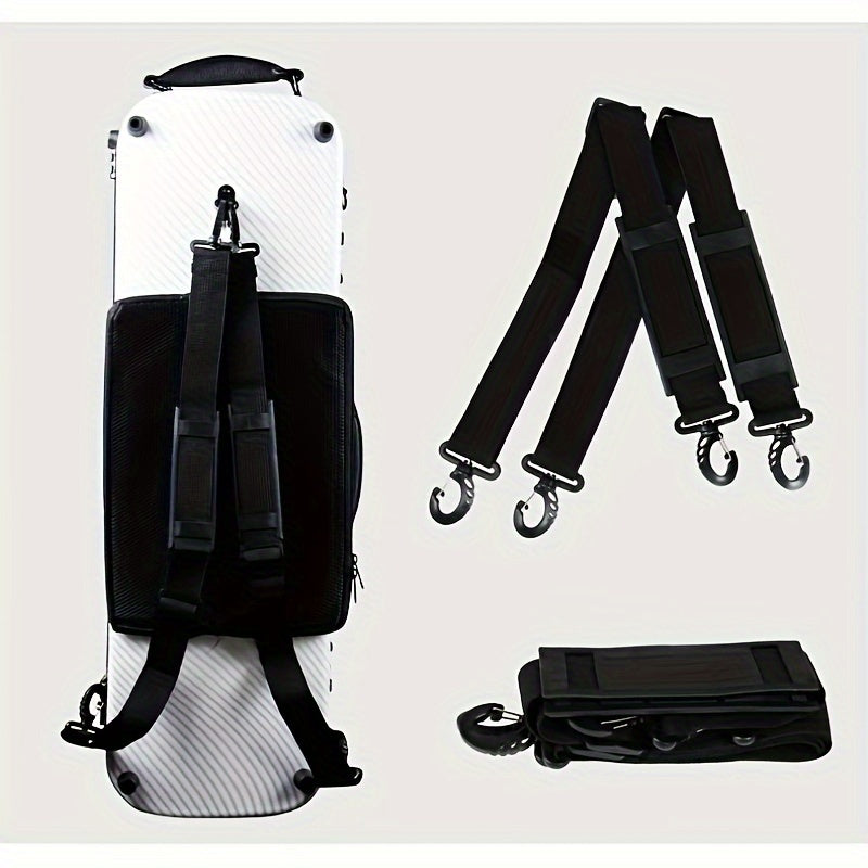 Ultra Light Carbon Fiber Violin Case Waterproof Wear-Resistant with Lock and Hygrometer